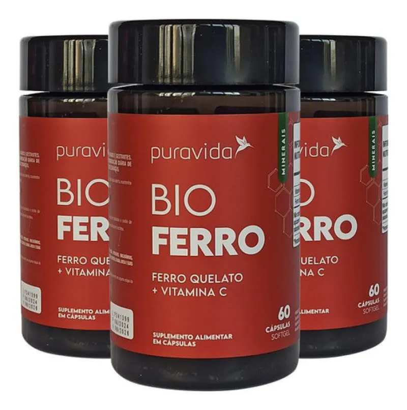 BIO FERRO 3 X 60 CáPSULAS PURAVIDA