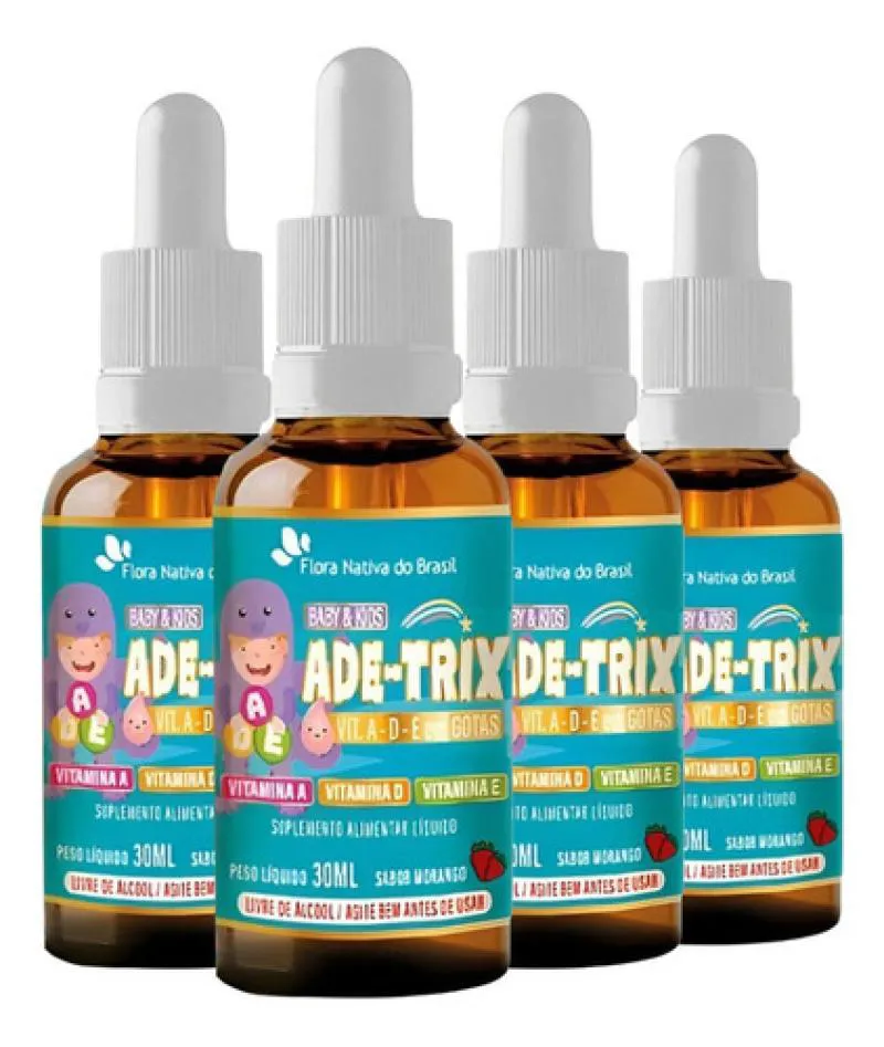 ADE-TRIX KIDS MULTIVITAMíNICO GOTAS 4 X 30ML FLORA NATIVA