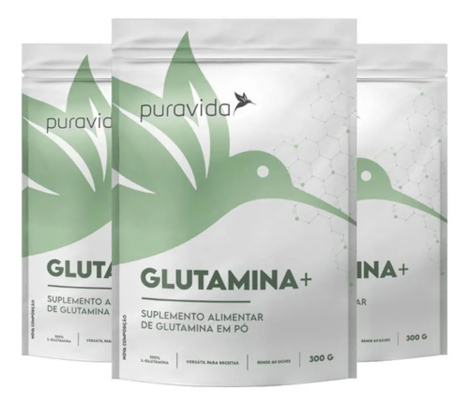 GLUTAMINA 3 X 300G PURAVIDA