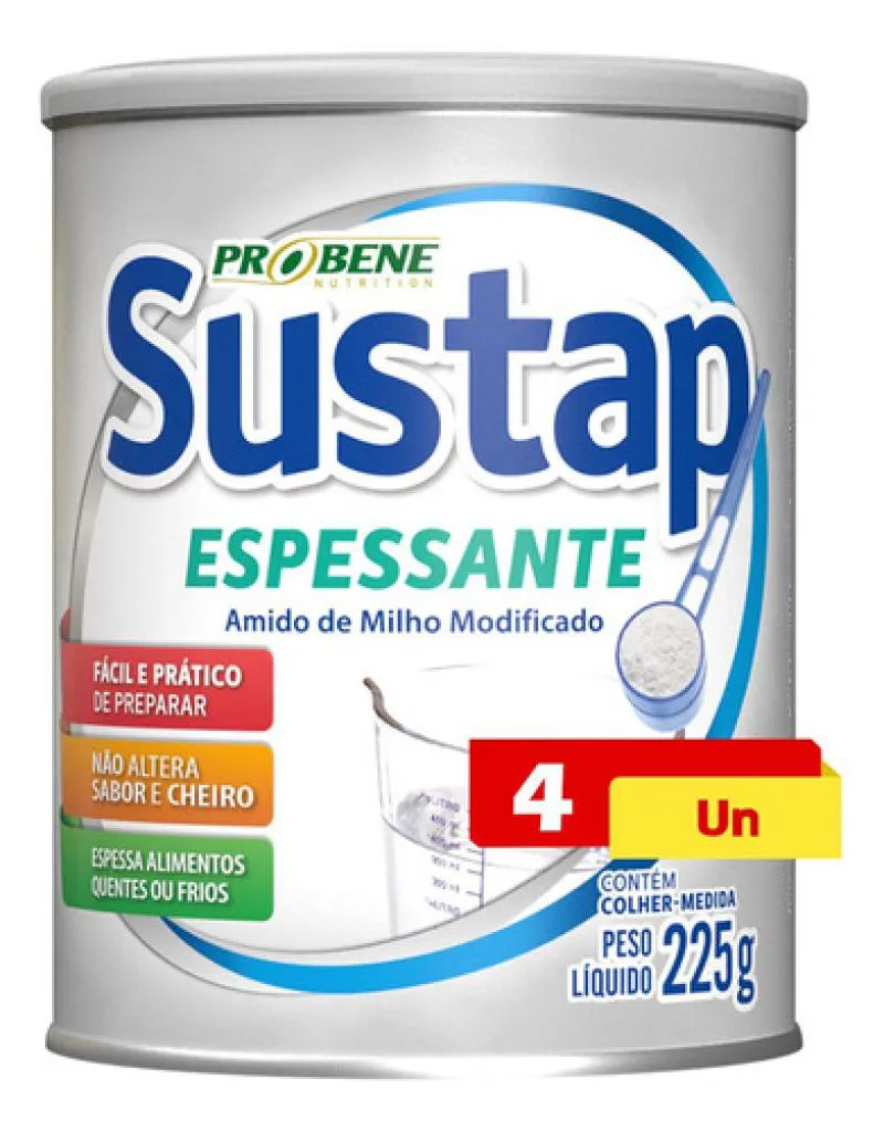 SUSTAP ESPESSANTE AMIDO DE MILHO 4 X 225G PROBENE