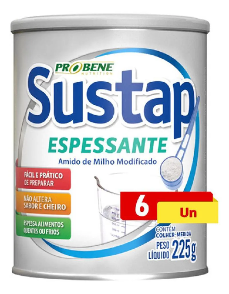 SUSTAP ESPESSANTE AMIDO DE MILHO 6 X 225G PROBENE