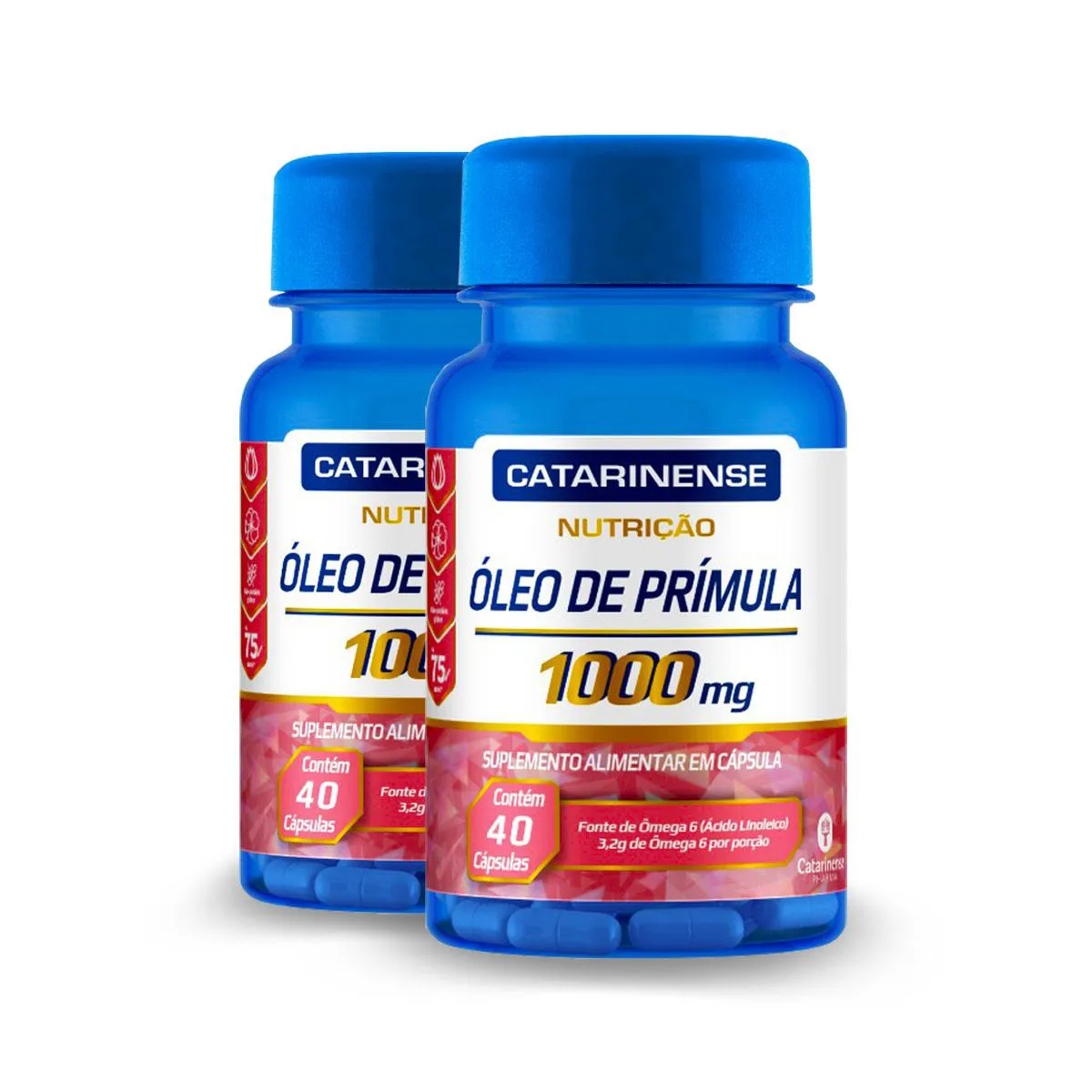 KIT 2 ÓLEO DE PRíMULA 1000MG - CATARINENSE 40 CáPSULAS