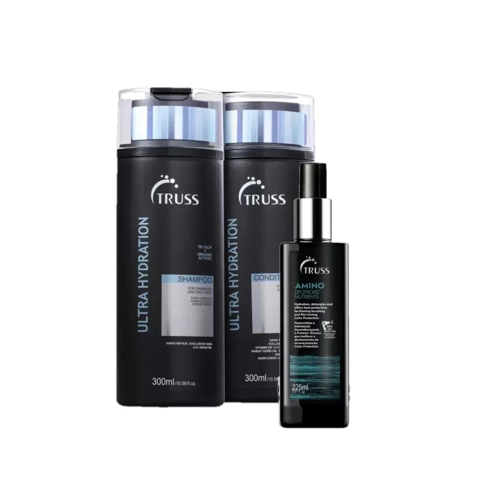 KIT TRUSS DUO ULTRA HYDRATION SHAMPOO + CONDICIONADOR 300ML + AMINO 250ML