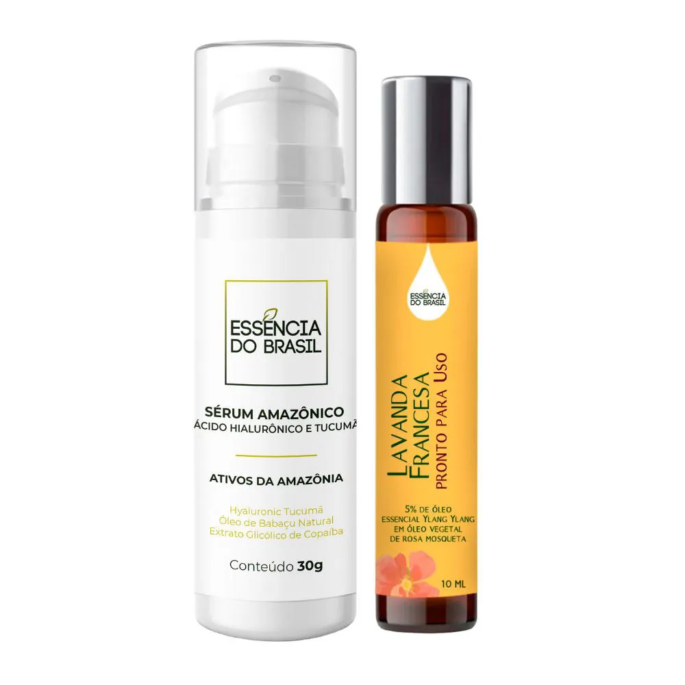 KIT RELAXAMENTO NOTURNO: SéRUM HIALURôNICO + ÓLEO LAVANDA