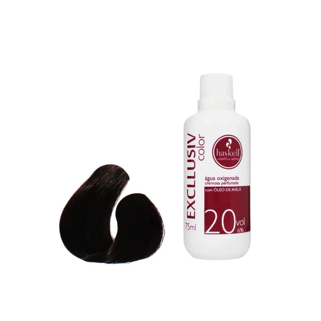 KIT COLORAçãO HASKELL EXCLLUSIV 6.71+ÁGUA OXIG HASKELL 20VOL