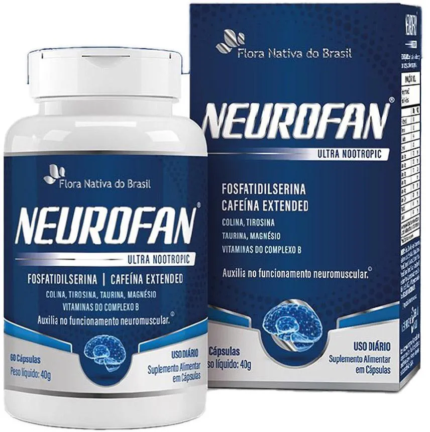 NEUROFAN ULTRA (FOSFATIDILSERINA) 60 CáPSULAS FLORA NATIVA SEM Sabor
