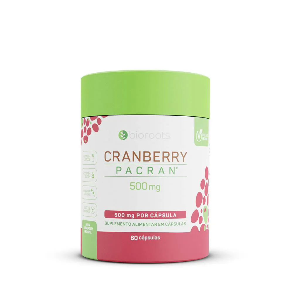 CRANBERRY PACRAN 500MG COM 60 CáPSULAS - BIOROOTS