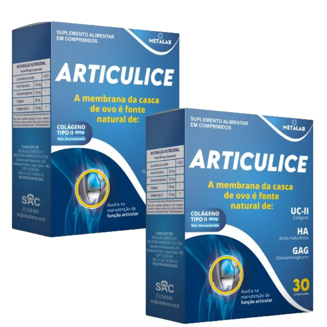 ARTICULICE KIT 2 CX UC-II + GAG +COLAGENO TIPO II 60 COMPRIMIDOS