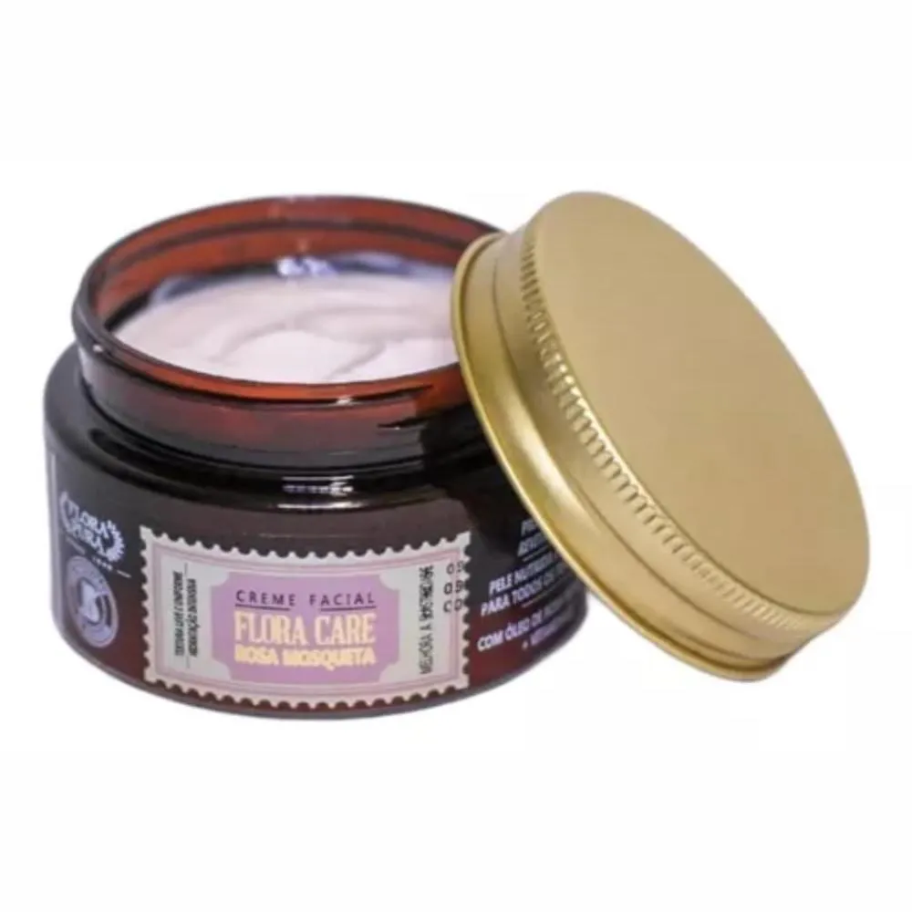 CREME HIDRATANTE FACIAL ROSA MOSQUETA 100G FLORA CARE