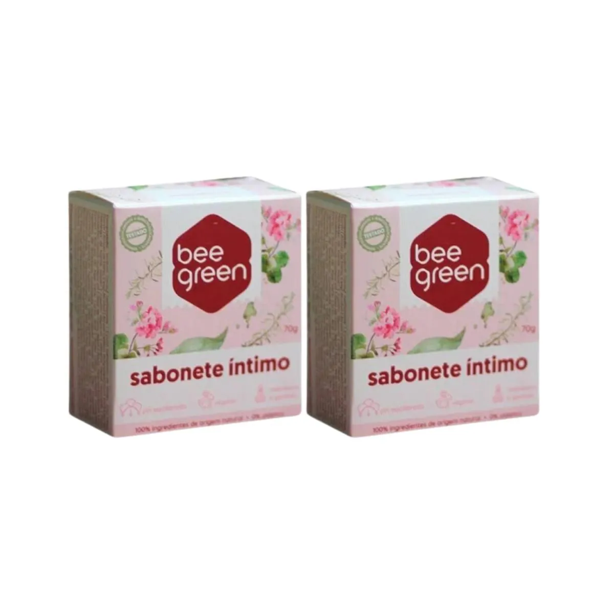 KIT 2 SABONETE BARRA CUIDADO ÍNTIMO NATURAL VEGANO BEE GREEN