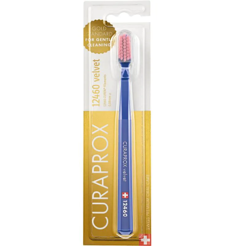 ESCOVA DENTAL CS 12460 VELVET AZUL ESCURO/ROSA