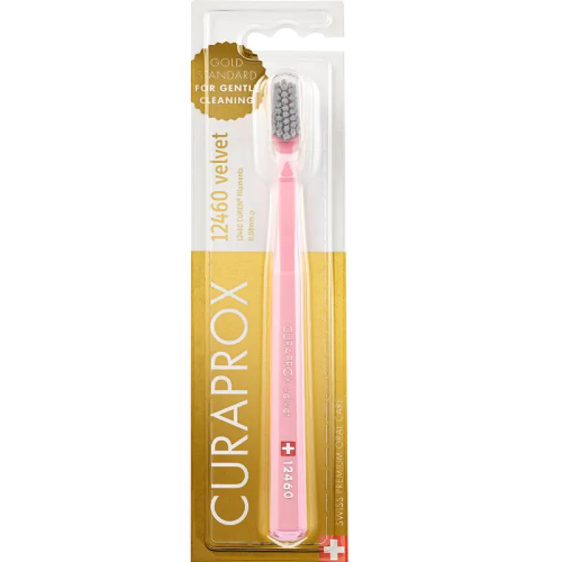 ESCOVA DENTAL CS 12460 VELVET ROSA CLARO/CINZA