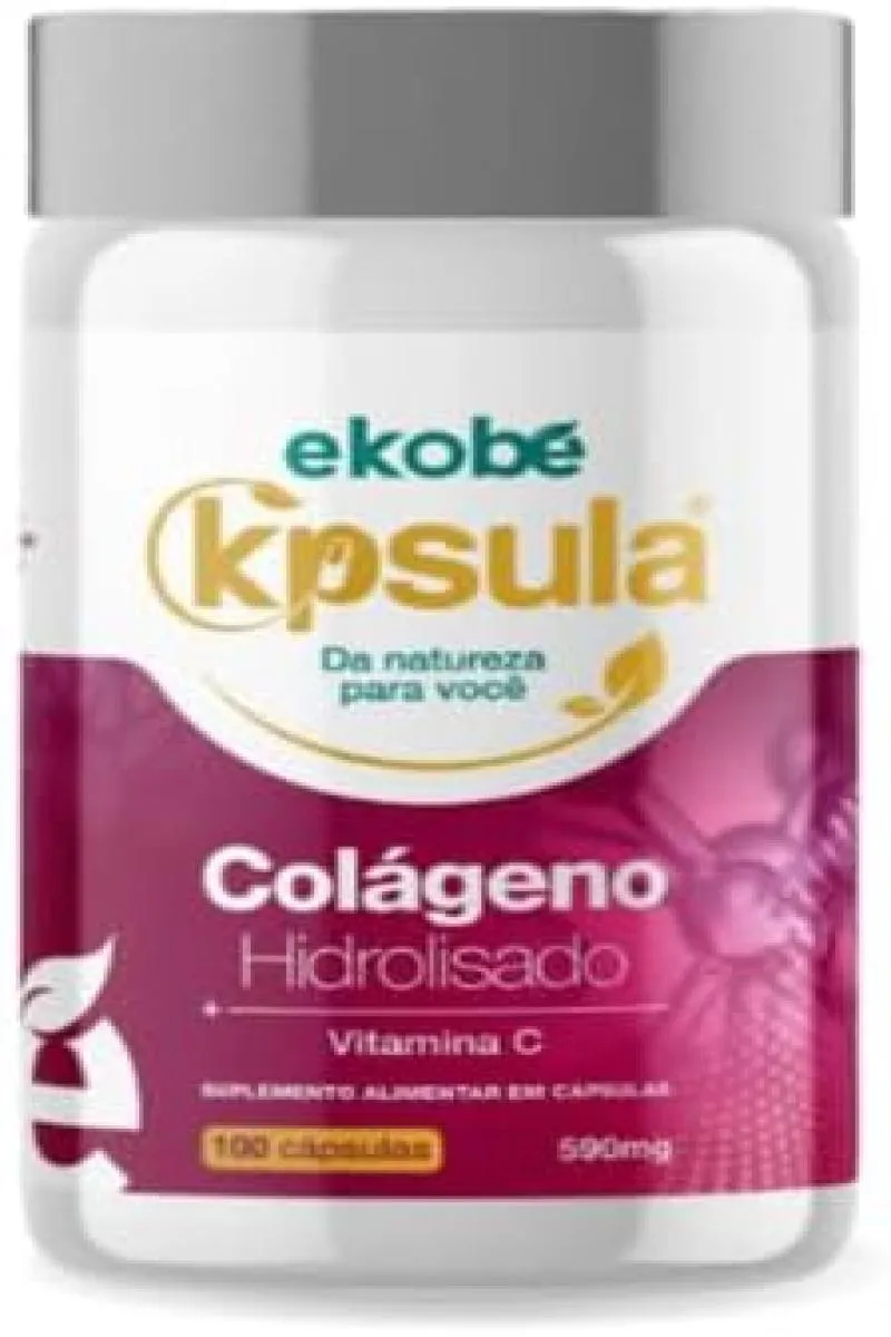 COLáGENO HIDROLISADO + VITAMINA C 100 CAPS 590MG EKOBé