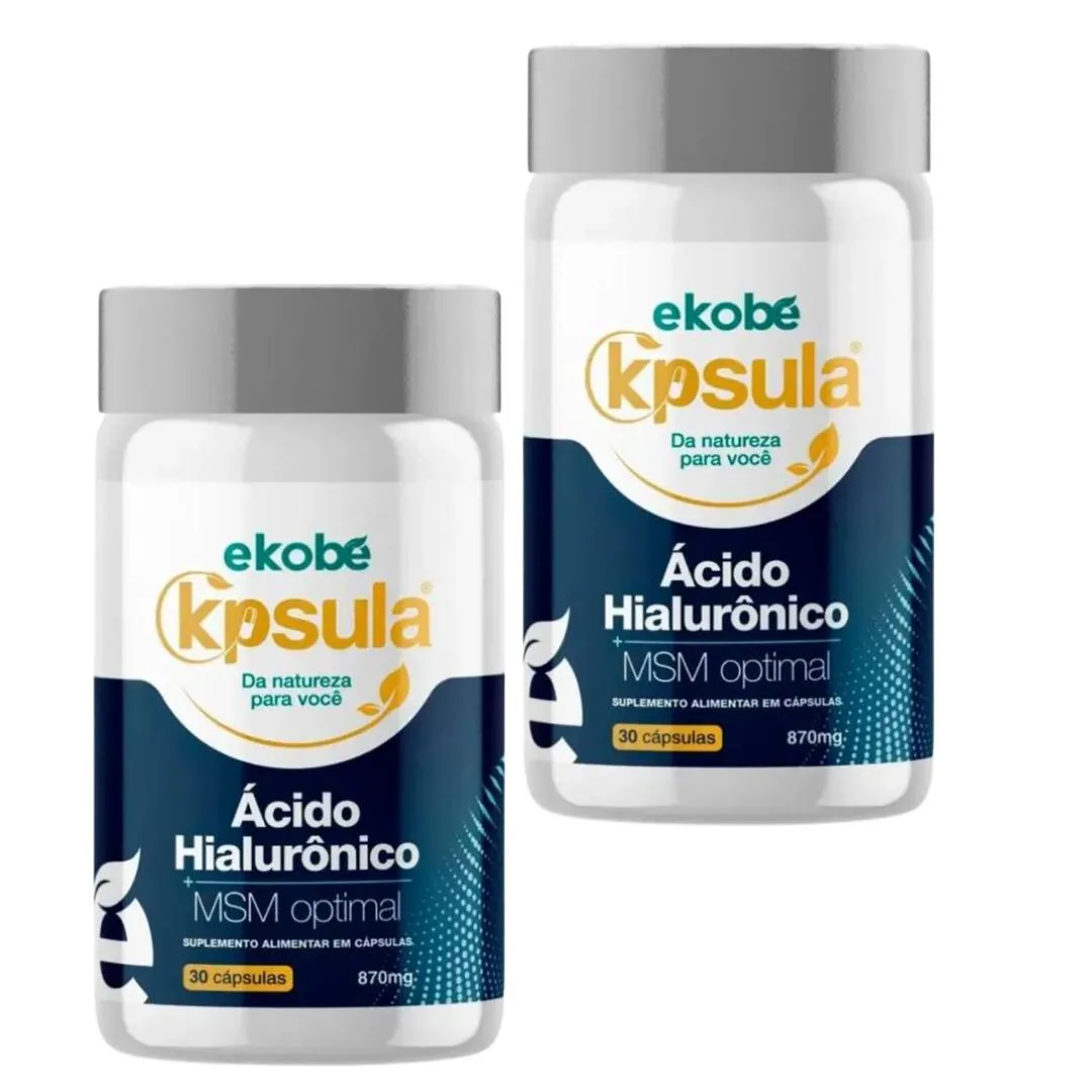 KIT 2X ÁCIDO HIALURôNICO + MSM OPTIMAL 30 CáPSULAS EKOBé