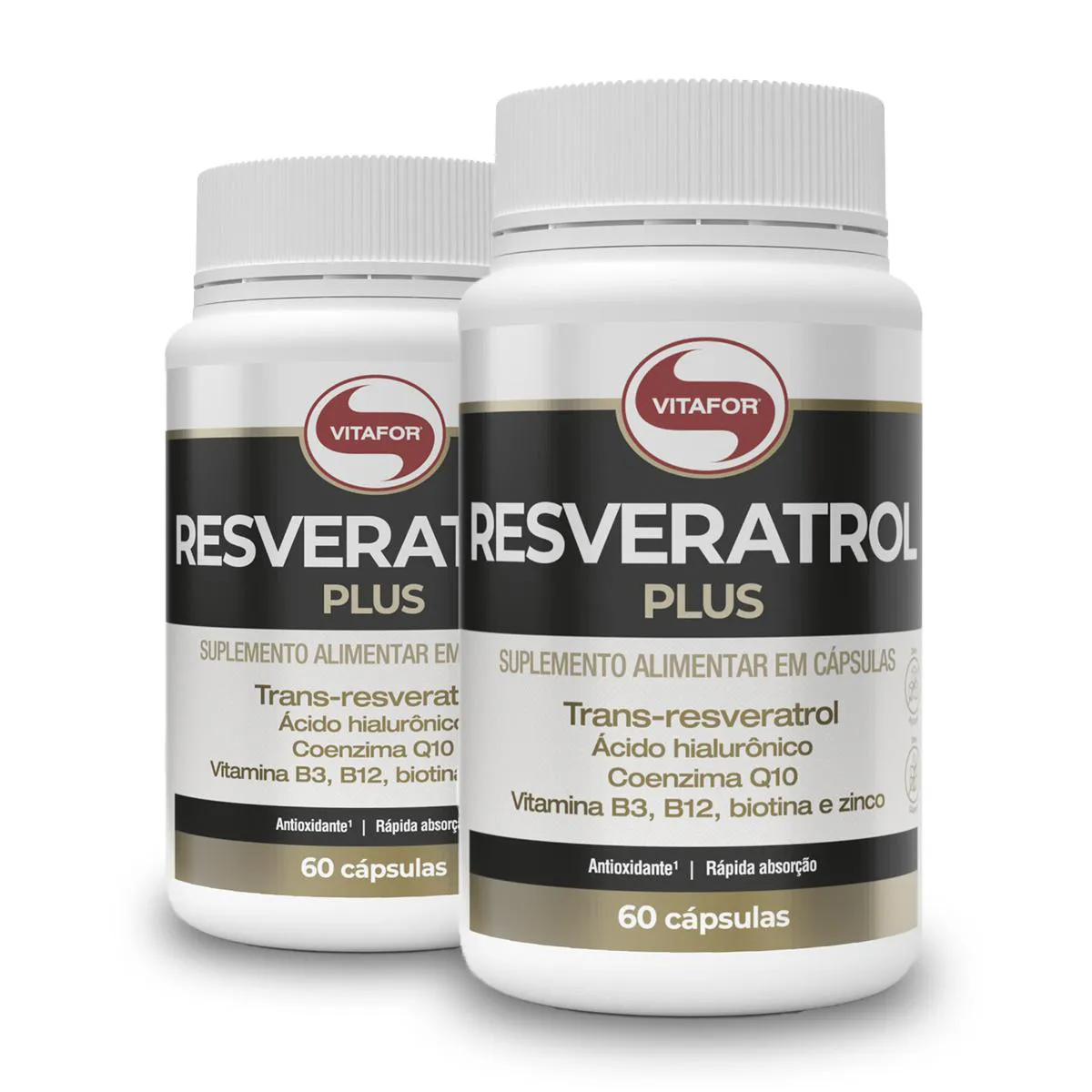 KIT 2 RESVERATROL PLUS VITAFOR 60 CáPSULAS