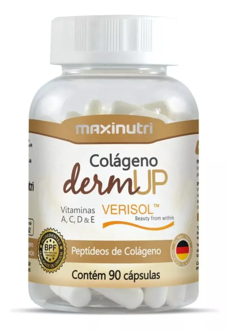 COLáGENO DERMUP VERISOL VITAM A-C-D-E 90 CáPS LOJA MAXINUTRI Neutro