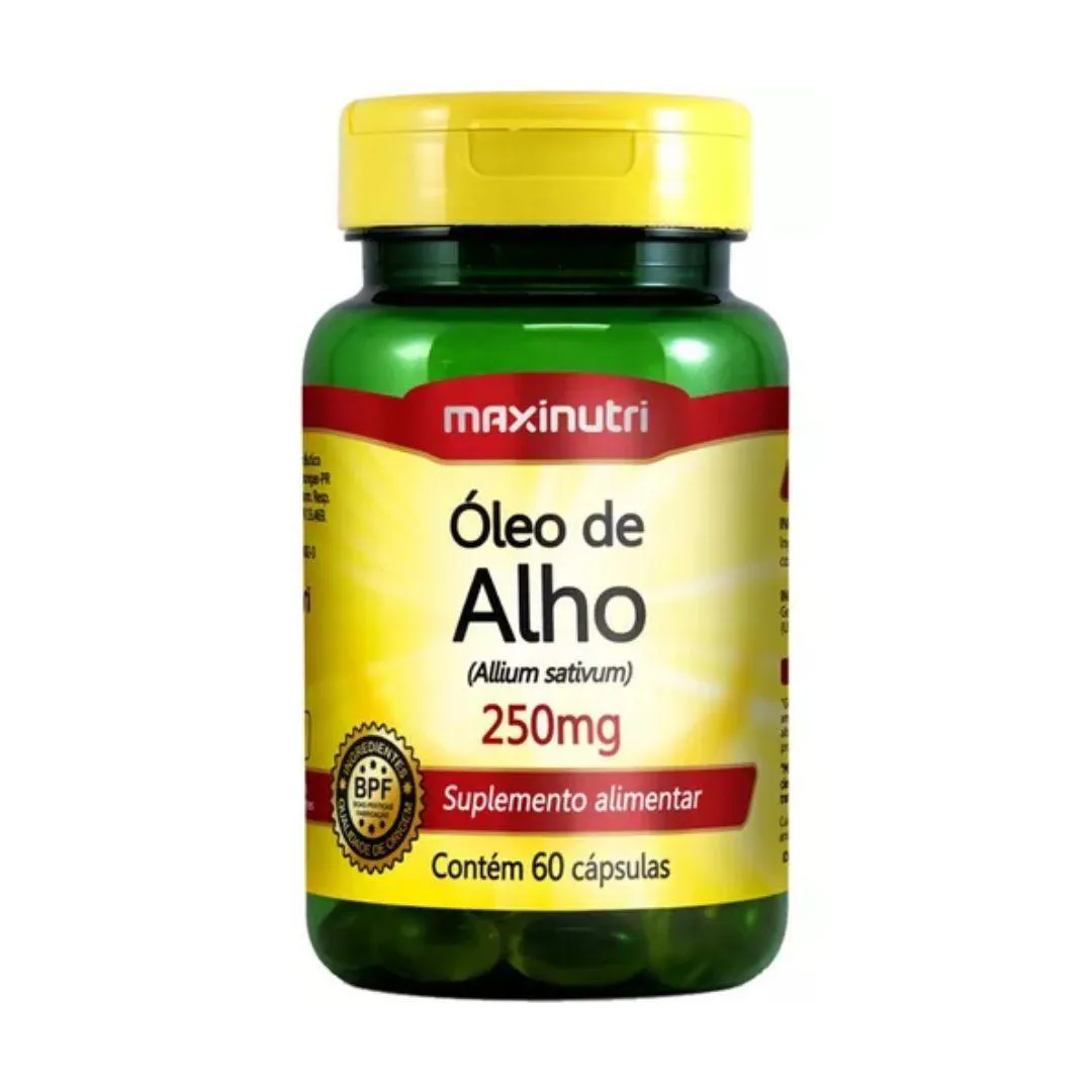 SUPLEMENTO ALIMENTAR OLEO DE ALHO 60CPS 250MG MAXINUTRI