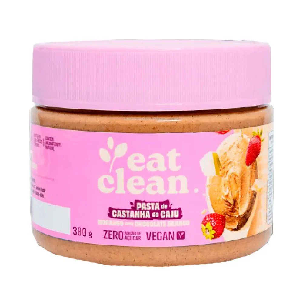 PASTA DE CAJU MORANGO COM CHOCOLATE BRANCO EAT CLEAN 300G U Unica