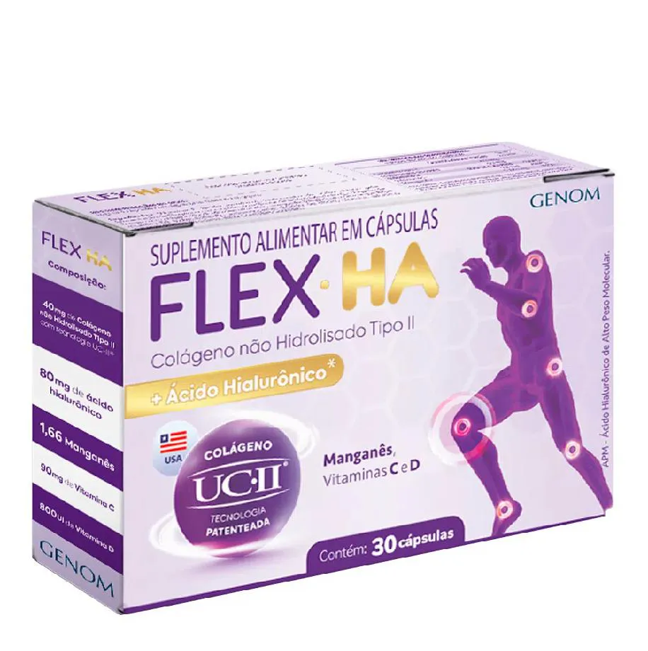 FLEX HA COLáGENO TIPO II + A HIALURONICO 30CPS - GENOM