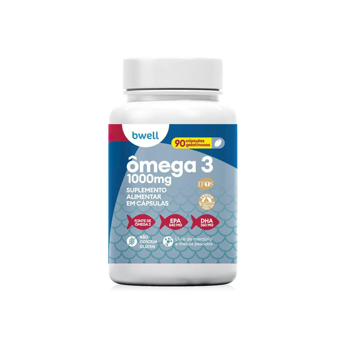 Suplemento Alimentar Ômega 3 1000mg bwell 90 cápsulas