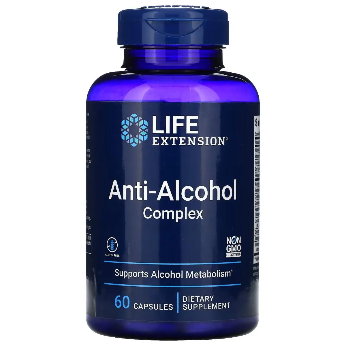 COMPLEXO ANTIáLCOOL  60 CAPSULAS LIFE EXTENSION