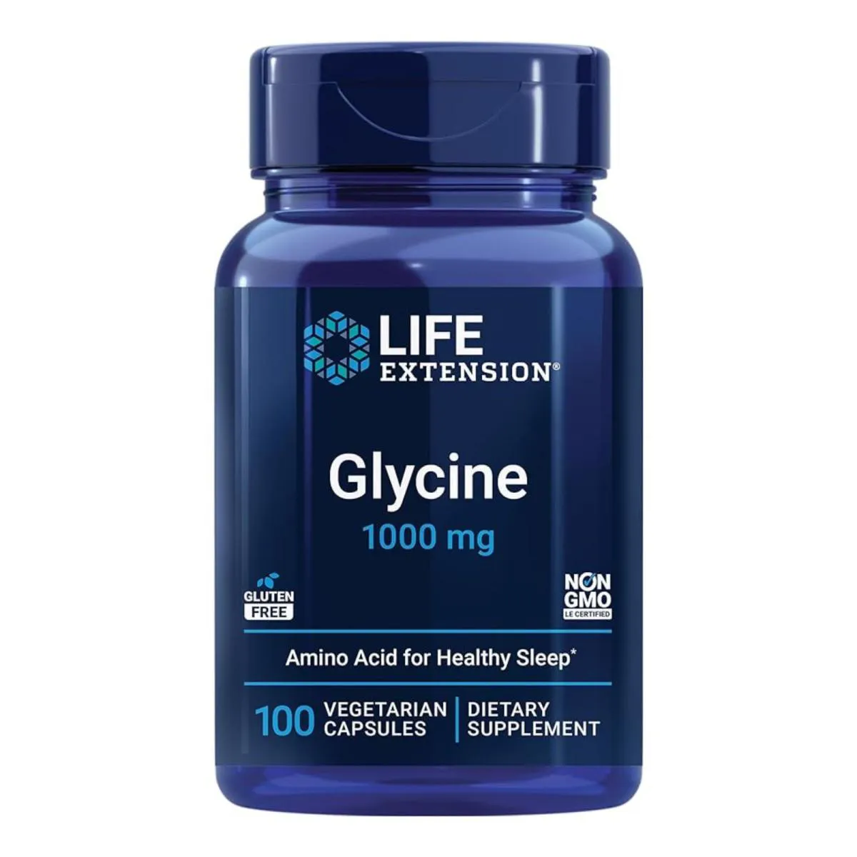 GLICINA 1000MG 100 CáPSULAS VEGETARIANAS  LIFE EXTENSION
