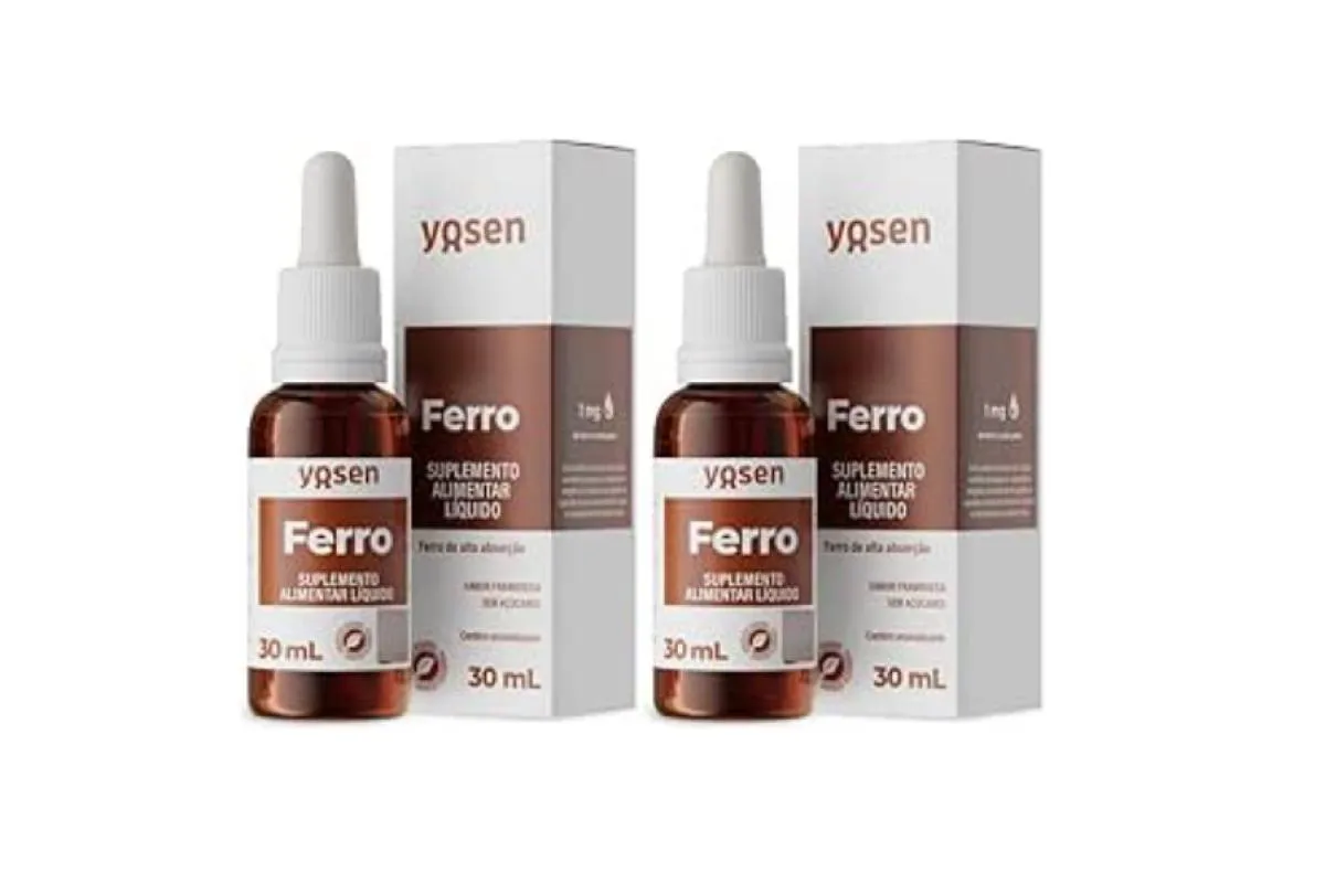 KIT 2X FERRO BISGLICINATO LíQUIDO YDROSOLV® 30ML- YOSEN