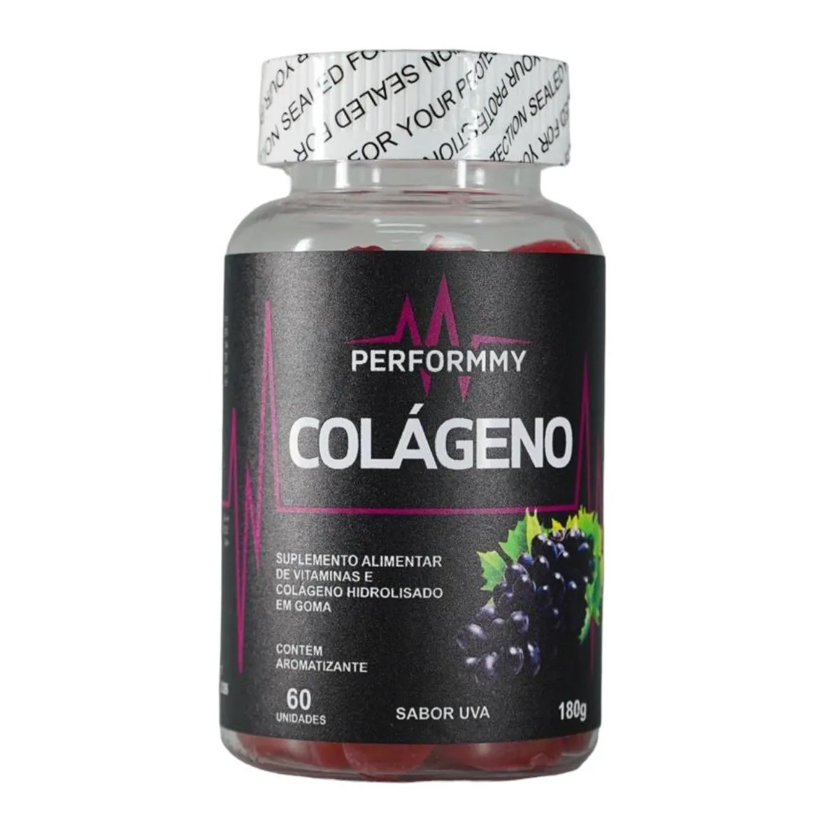 COLáGENO EM GOMAS SABOR UVA MARCA PERFORMMY