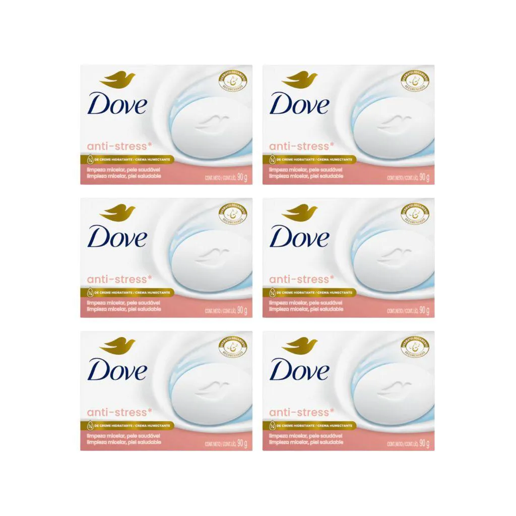 SABONETE DOVE 90G MICELAR ANTI STRESS - KIT C/ 6UN