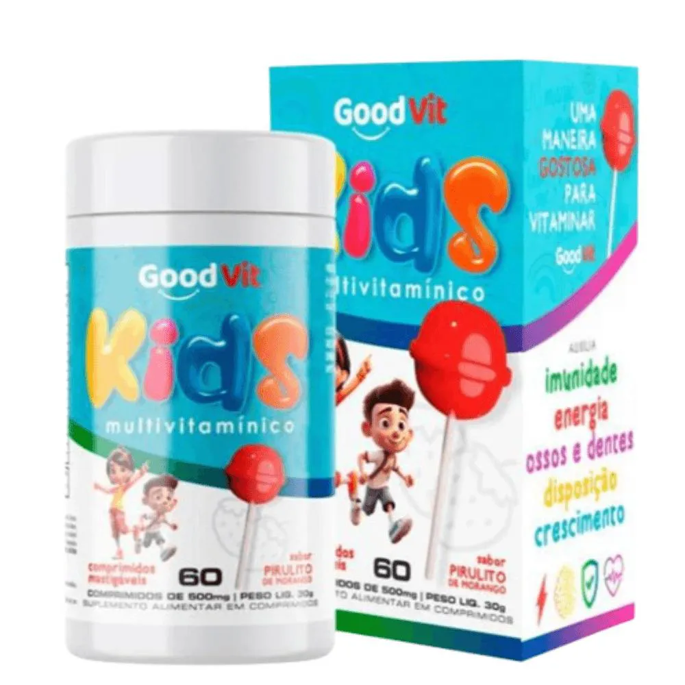 MULTIVITAMINICO KIDS C/60 COMPRIMIDOS MASTIGAVEIS - GOOD VIT