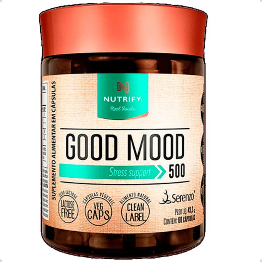 GOOD MOOD STRESS SUPPORT 500MG 60 CAPSULAS NUTRIFY Natural