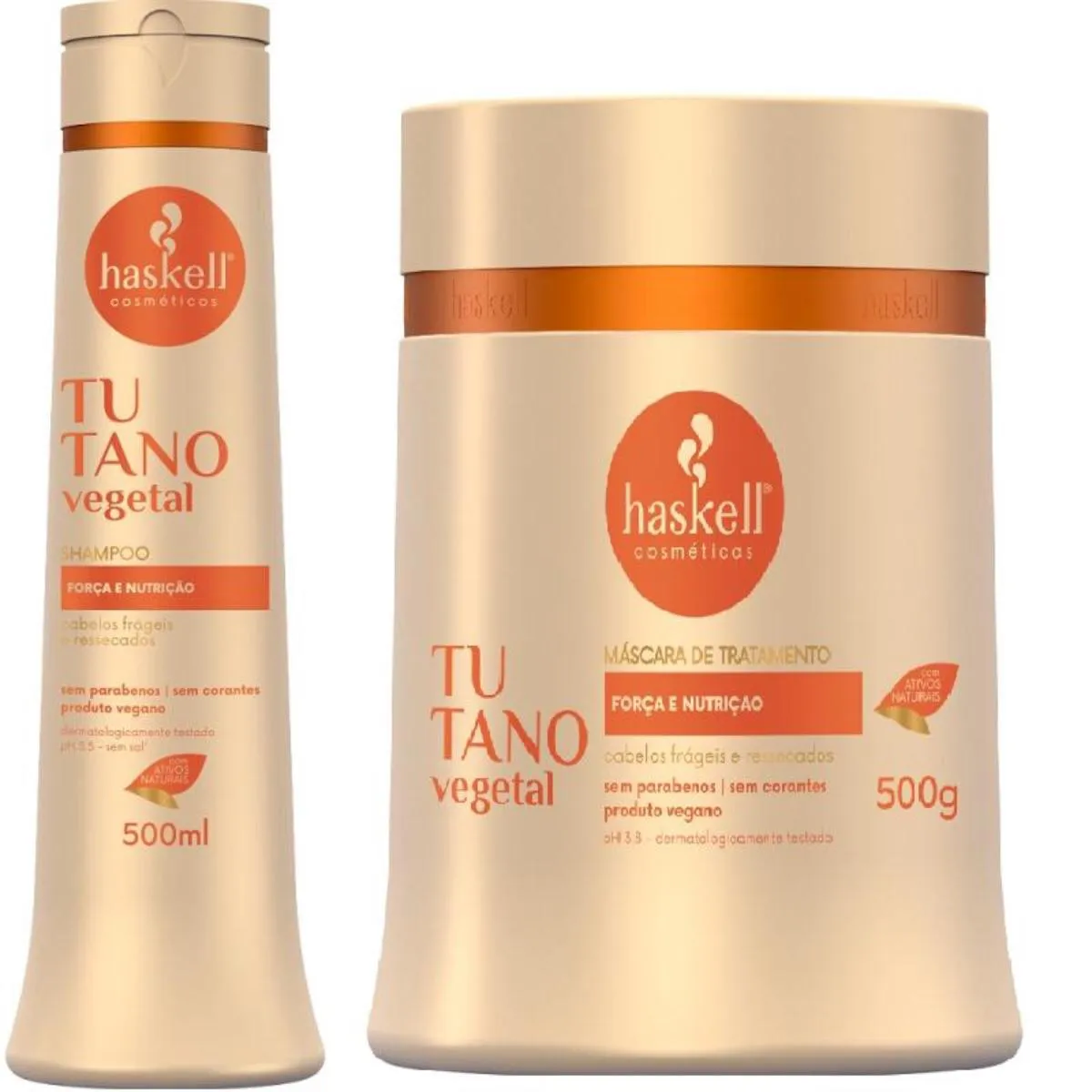 KIT HASKELL TUTANO SHAMPOO 500ML  + 1 MASCARA  500ML