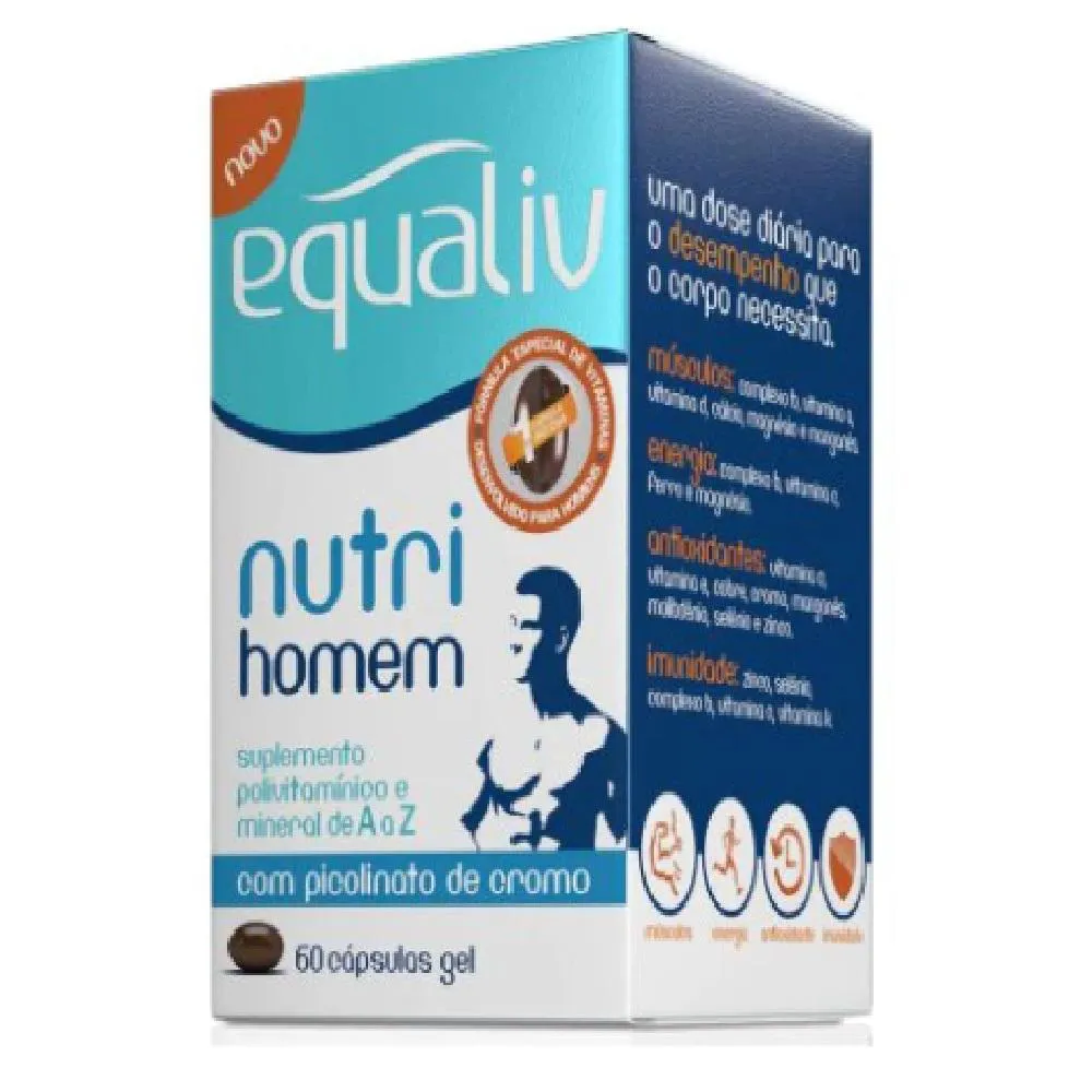 NUTRI HOMEM POLIVITAMíNICO 60 CáPSULAS EQUALIV Natural