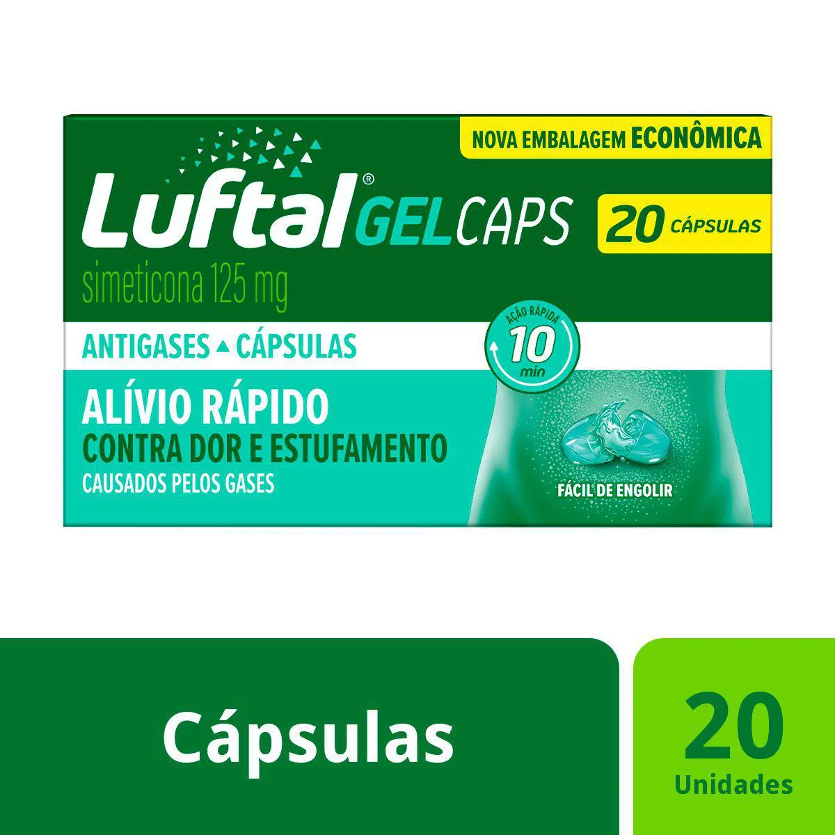 Luftal Gel Caps Simeticona 125mg 20 cápsulas