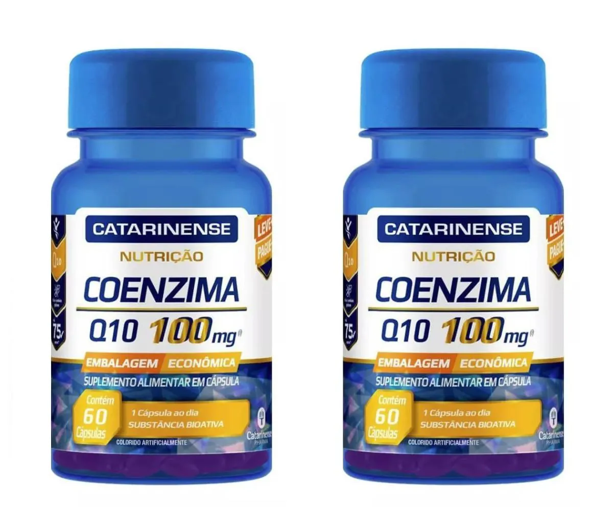 KIT 2 SUPLEMENTO CATARINENSE COENZIMA Q10 BIOATIVA 100MG 60CPS