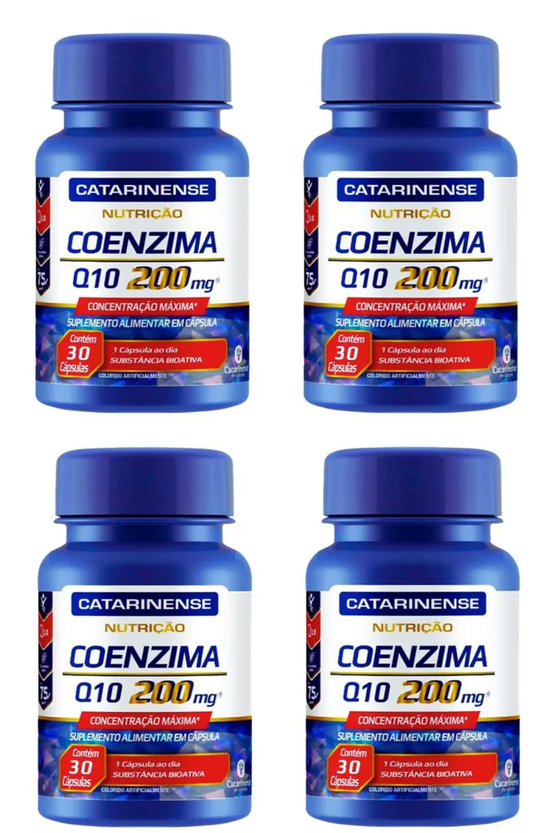 Kit 4 Suplemento Catarinense Coenzima Q10 Bioativa 200Mg 30Cps
