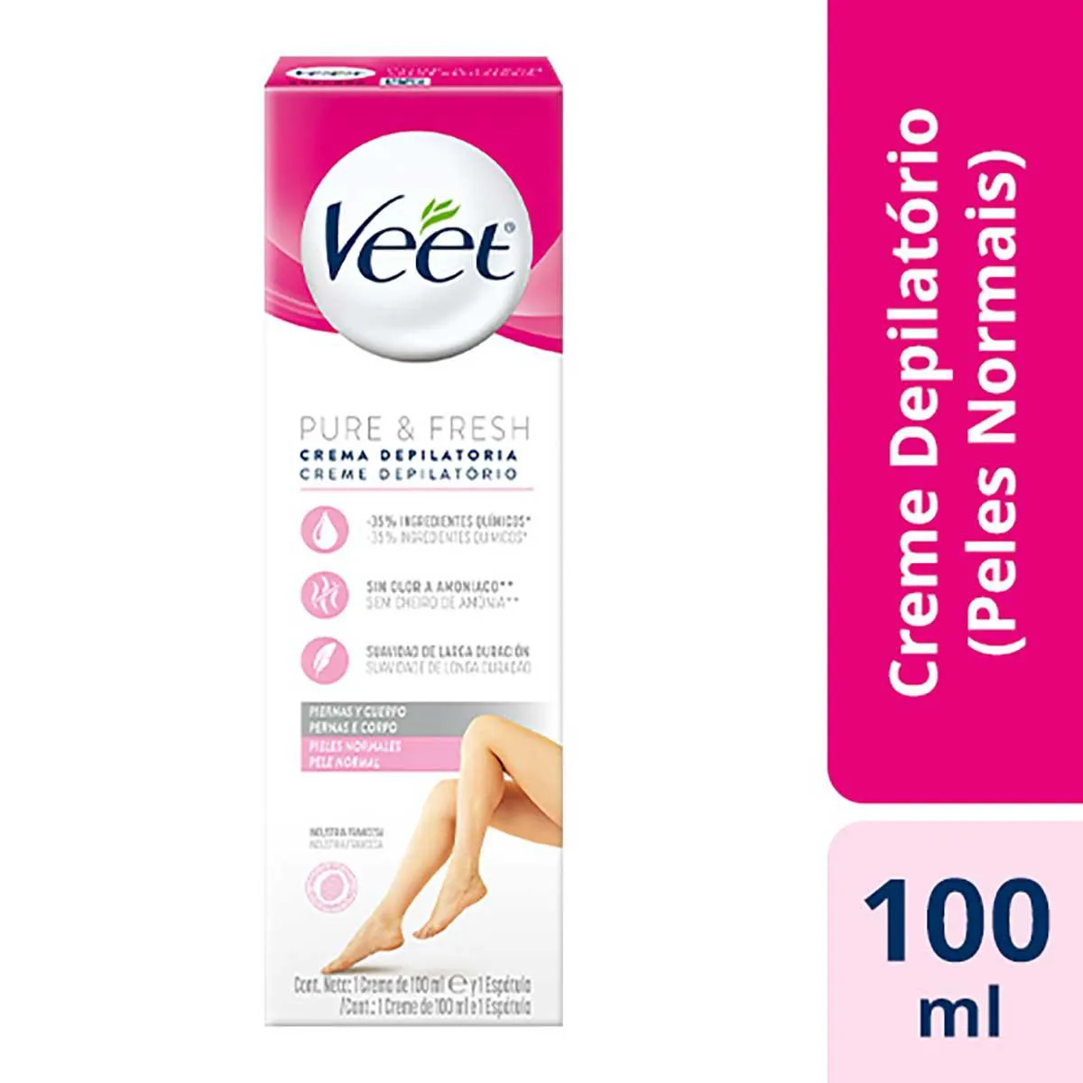 Creme Depilatório Veet Pure & Fresh Pele Normal 100ml