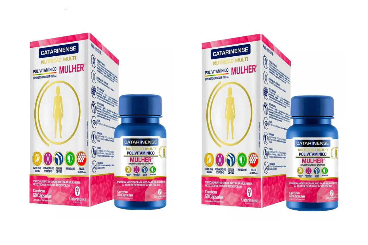 KIT 2 SUPLEMENTO CATARINENSE POLIVITAMíNICO MULHER 60CPS