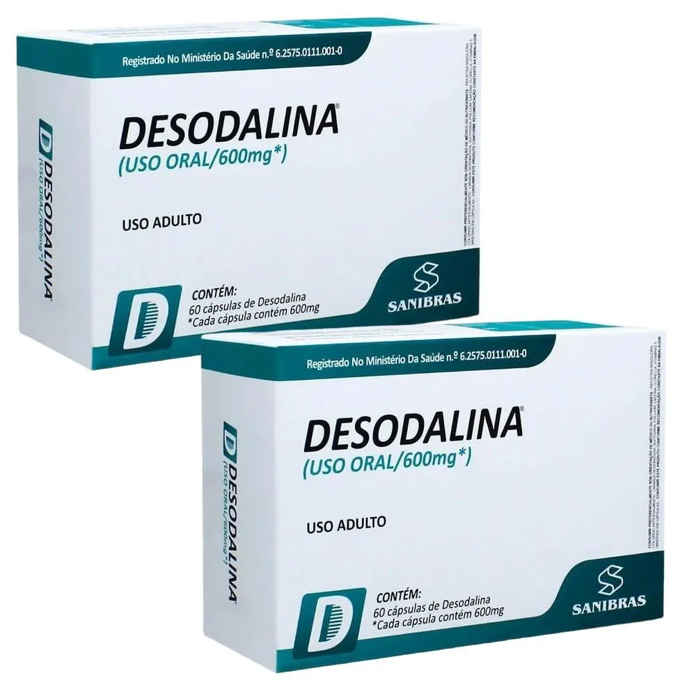 KIT 2X DESODALINA 600MG (60 CáPSULAS) - SANIBRAS