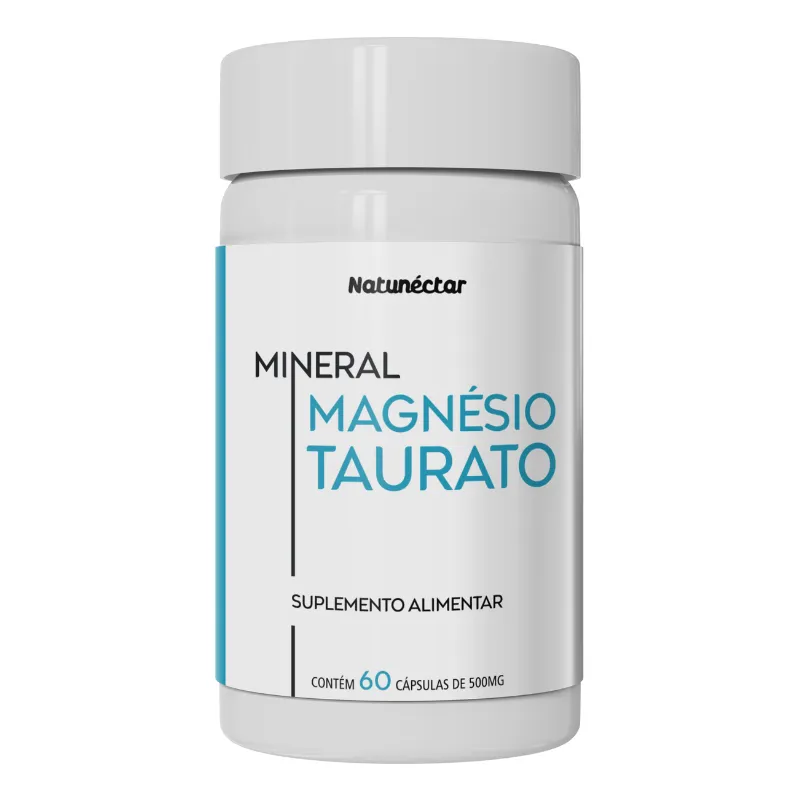 Magnésio Taurato Puro 500mg Natunectar - 60 cápsulas