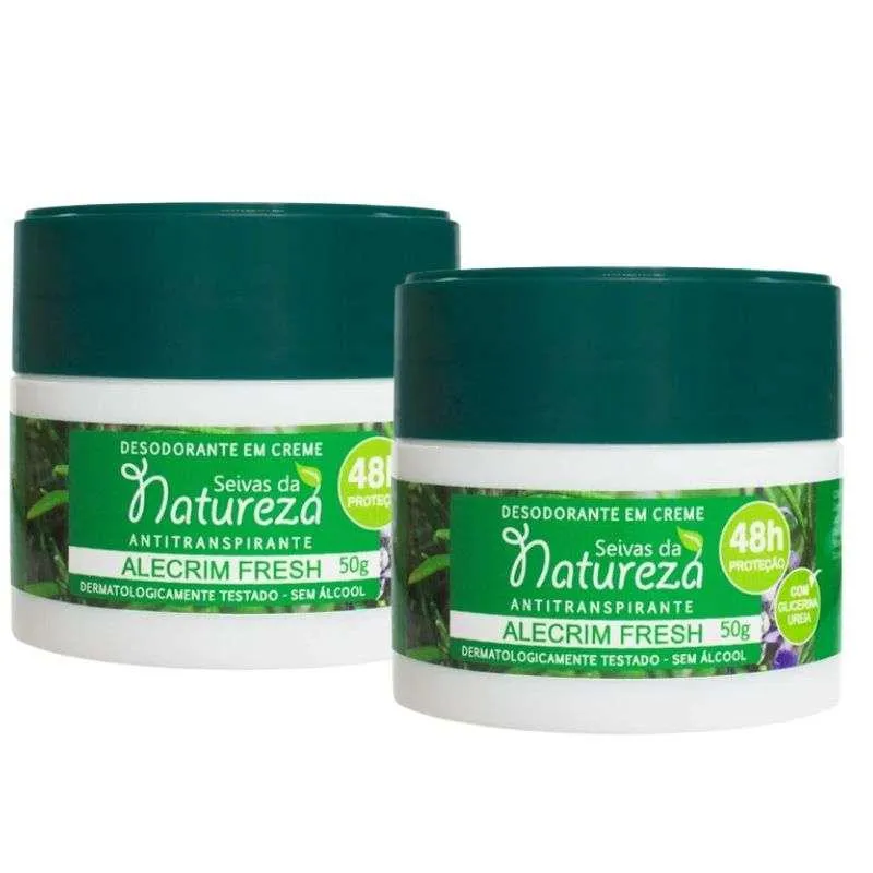 KIT 2 DESODORANTE EM CREME ALECRIM FRESH