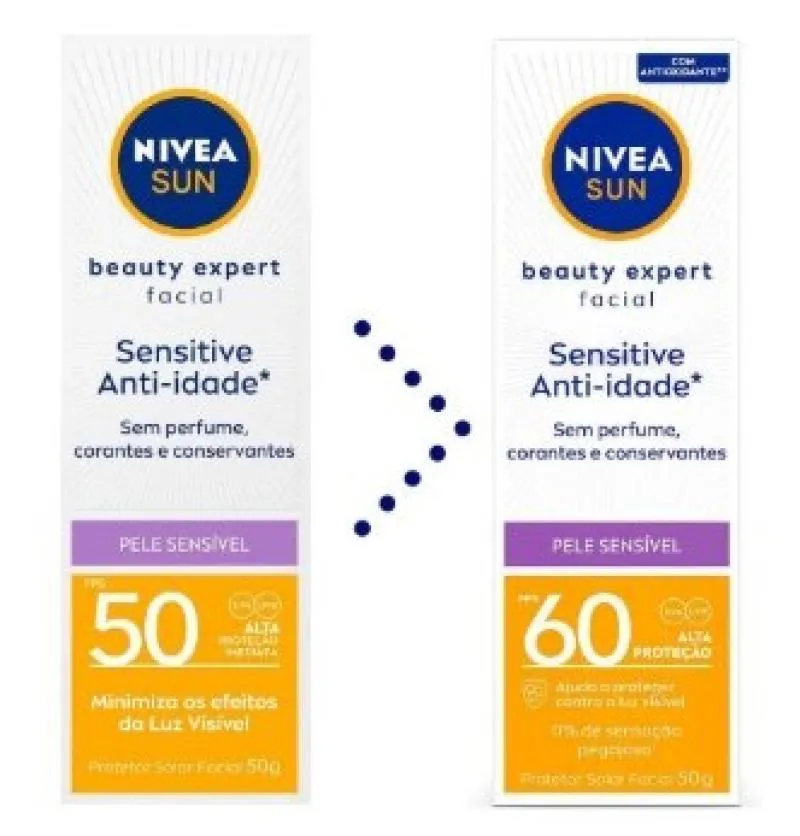 PROTETOR SOLAR NIVEA FACIAL BE FPS60 SENSITIVE 50GR