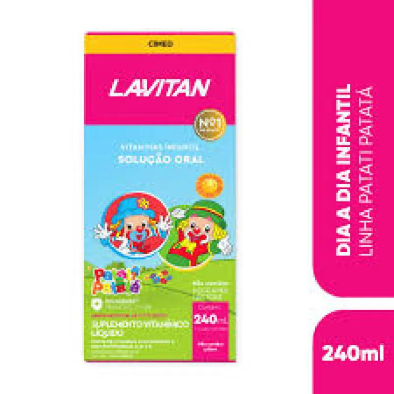 VITAMINA INFANTIL - LAVITAN - SOLUçãO ORAL TUTTI FRUTTI PATATI PATATA 240ML