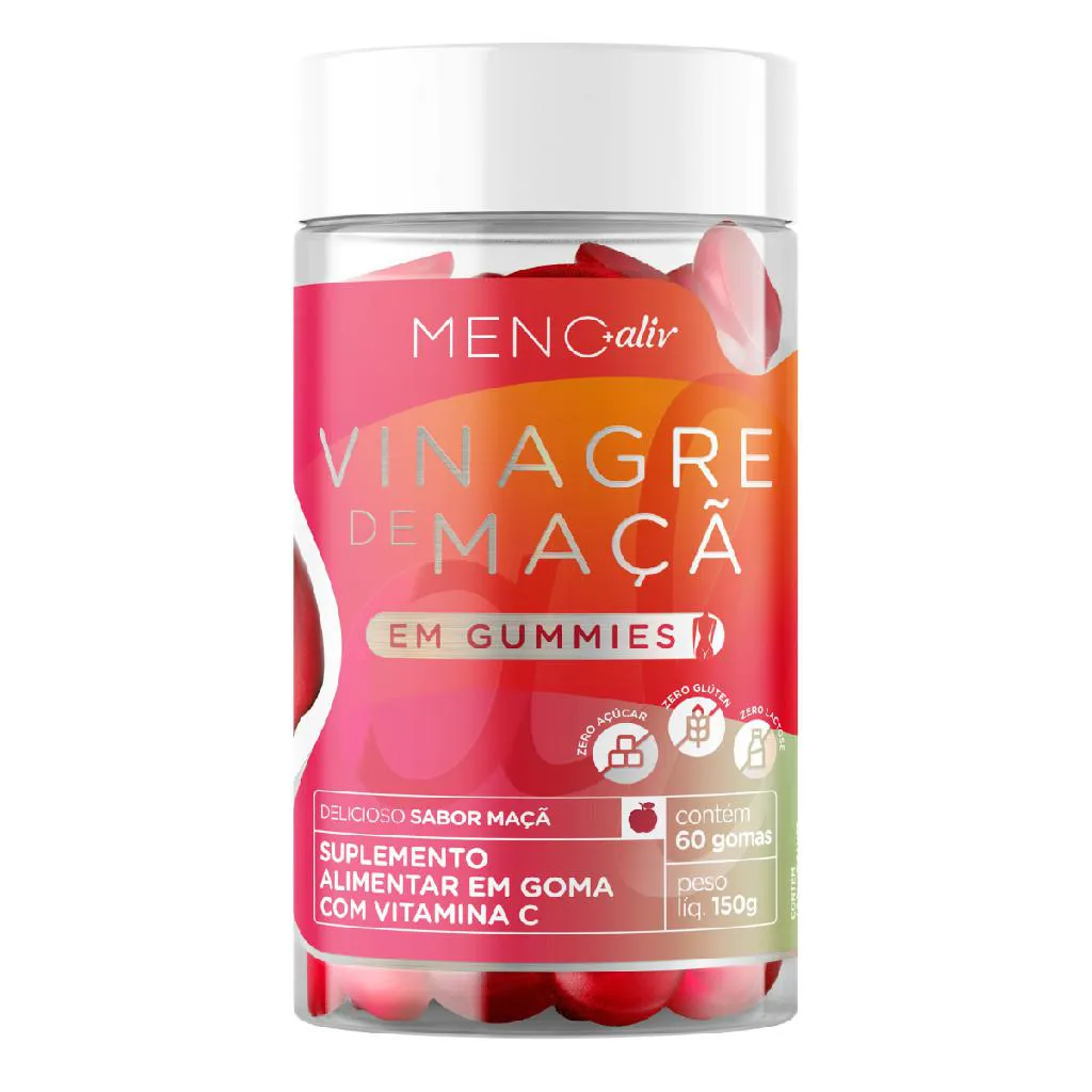 GUMMIE VINAGRE DE MAçã MENO+ GAMMY COM VITAMINA C - 60 GOMAS