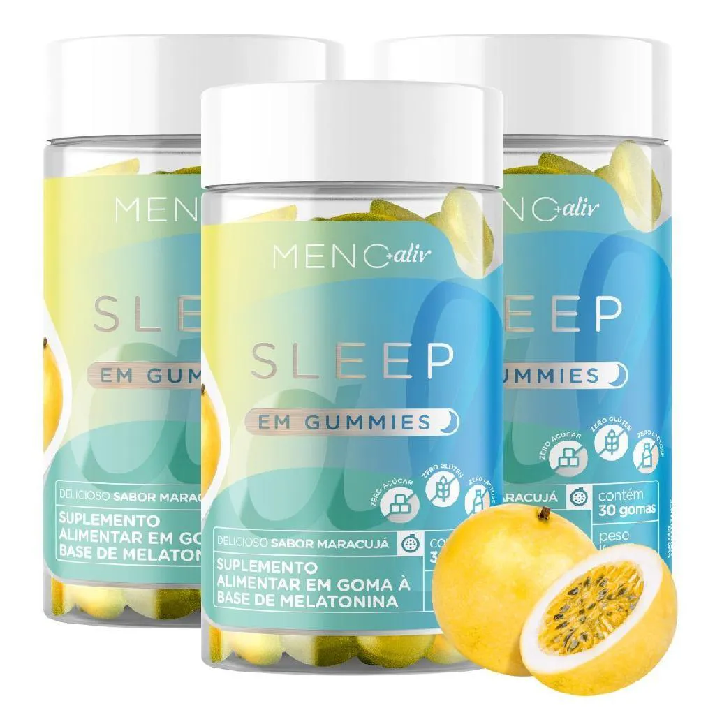 GUMMIE SLEEP 3 POTES - DESCANSO, GAMMY DE MELATONINA - 30 GOMAS