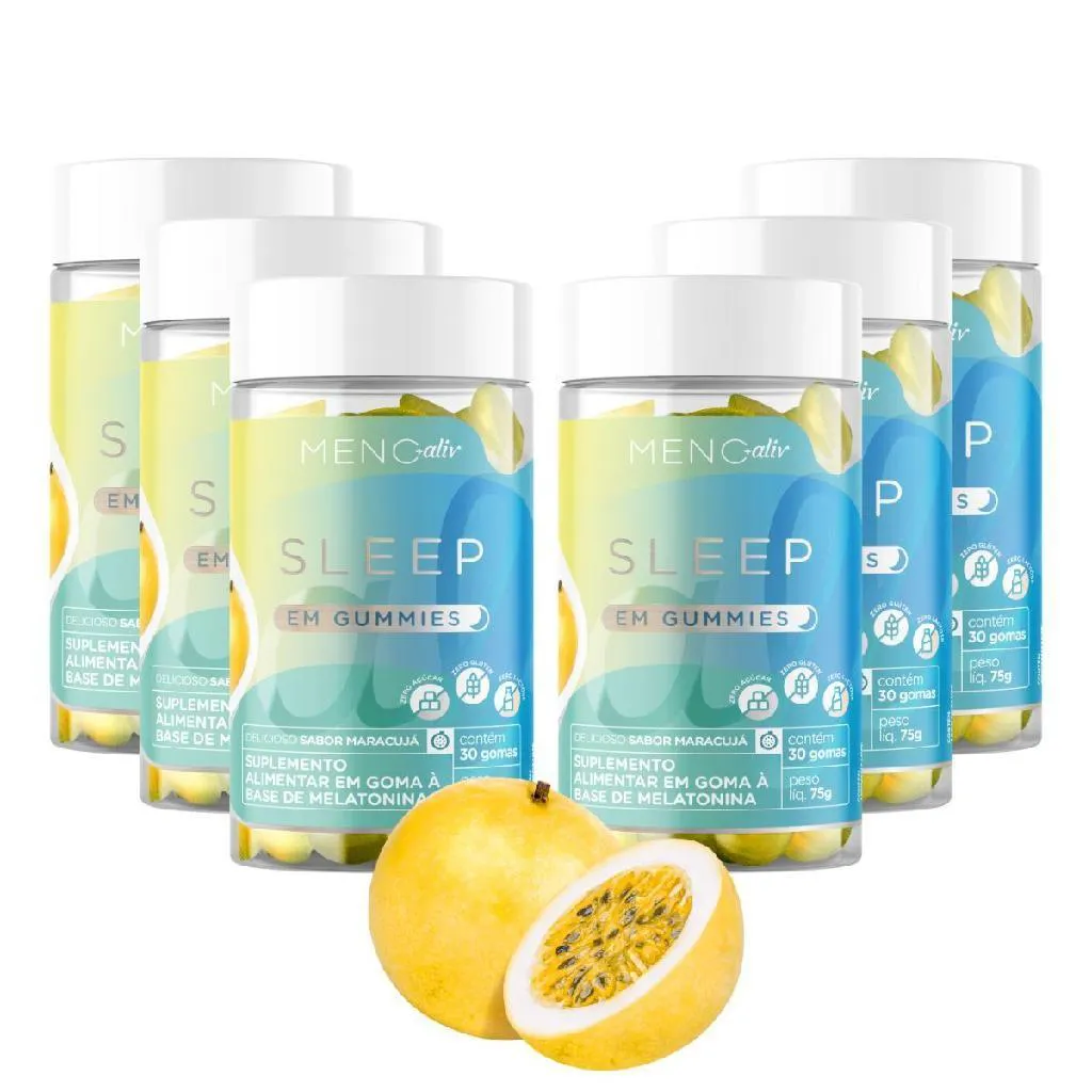 GUMMIE SLEEP 6 POTES - DESCANSO, GAMMY DE MELATONINA - 30 GOMAS