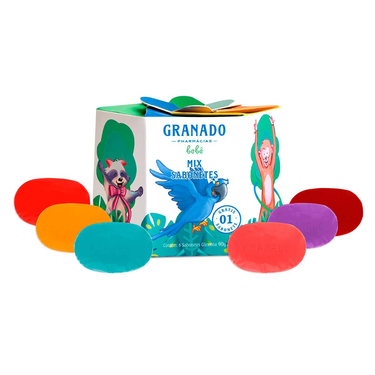 Kit Sabonete Infantil Granado Mix 6 unidades 90g