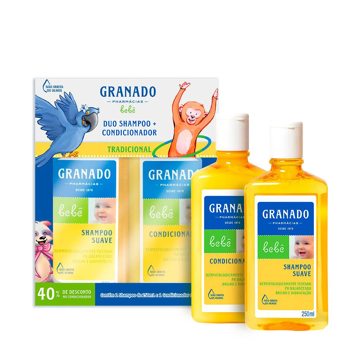 Kit Shampoo + Condicionador Infantil Granado Bebê 250ml 