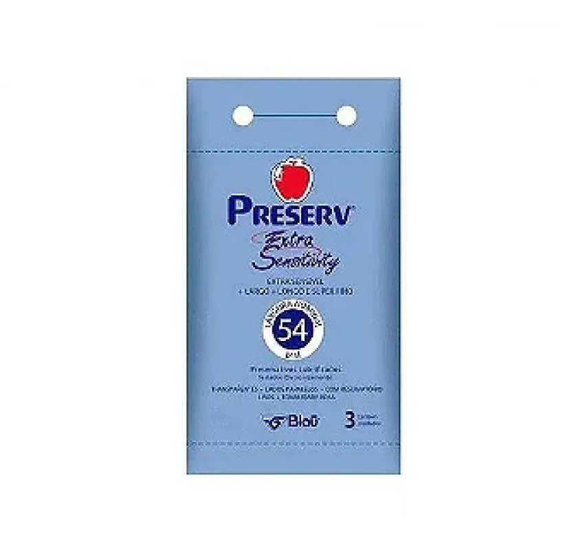 CAMISINHA PRESERV EXTRA SENSITIVITY COM 3 UNIDADES