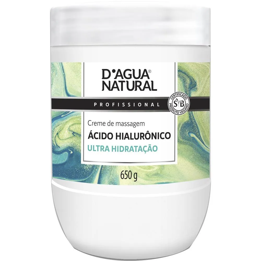 CREME ACIDO HIALURONICO ANTI -IDADE 650G DAGUA NATURAL